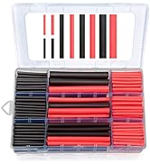MILAPEAK 270 PCS Heat Shrink Tubing Kit - 3:1 Ratio Adhesive Lined, Marine Grade Shrink Wrap - Au...