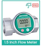 GRYVOZE 1.5 Inch Digital Diesel Fuel Flow Meter, EMI Protection, Waterproof, 10.5-74 GMP Inline N...