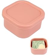 Square Soap Container, Soap Travel Case, Silicone Bar Soap Travel Case, Soap Case with Draining L...