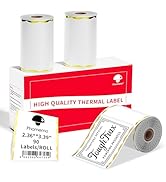 Phomemo Thermal Labels-Gold Wavy Linear Border, for M220/M250/M221 Label Printer, 2.36"x3.39"(60x...