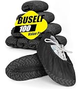 Buself X-Large 100 Count Shoe Covers Disposable Non-Slip, Premium Cloth Boot Covers, Slip-resista...