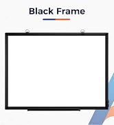 AMUSIGHT Double-Sided Magnetic Black Aluminum Frame Whiteboard, 24" x 18" | White Board for Wall,...