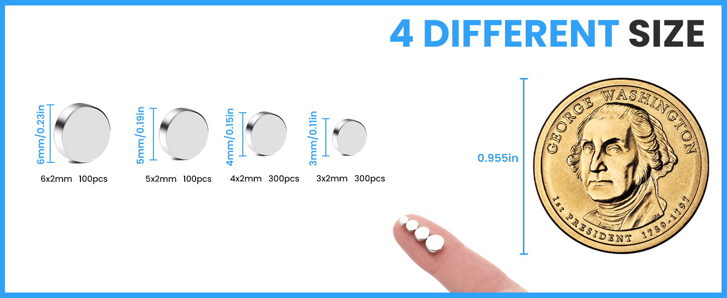 TRYMAG 800Pcs Small Magnets