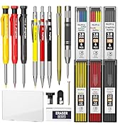 Nicpro 18 Pack Carpenter Pencils Mechanical, Construction Pencils with 60 Refill, Automatic Cente...
