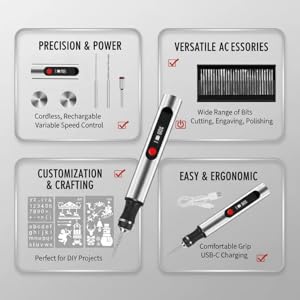 Cordless Electric Engraving Penfor Artists &amp;amp;amp; DIYers