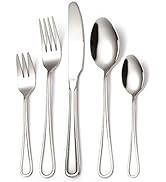 OriGlam Silverware Set Stainless Steel Flatware Cutlery Set, Tableware Cutlery Set Eating Utensil...