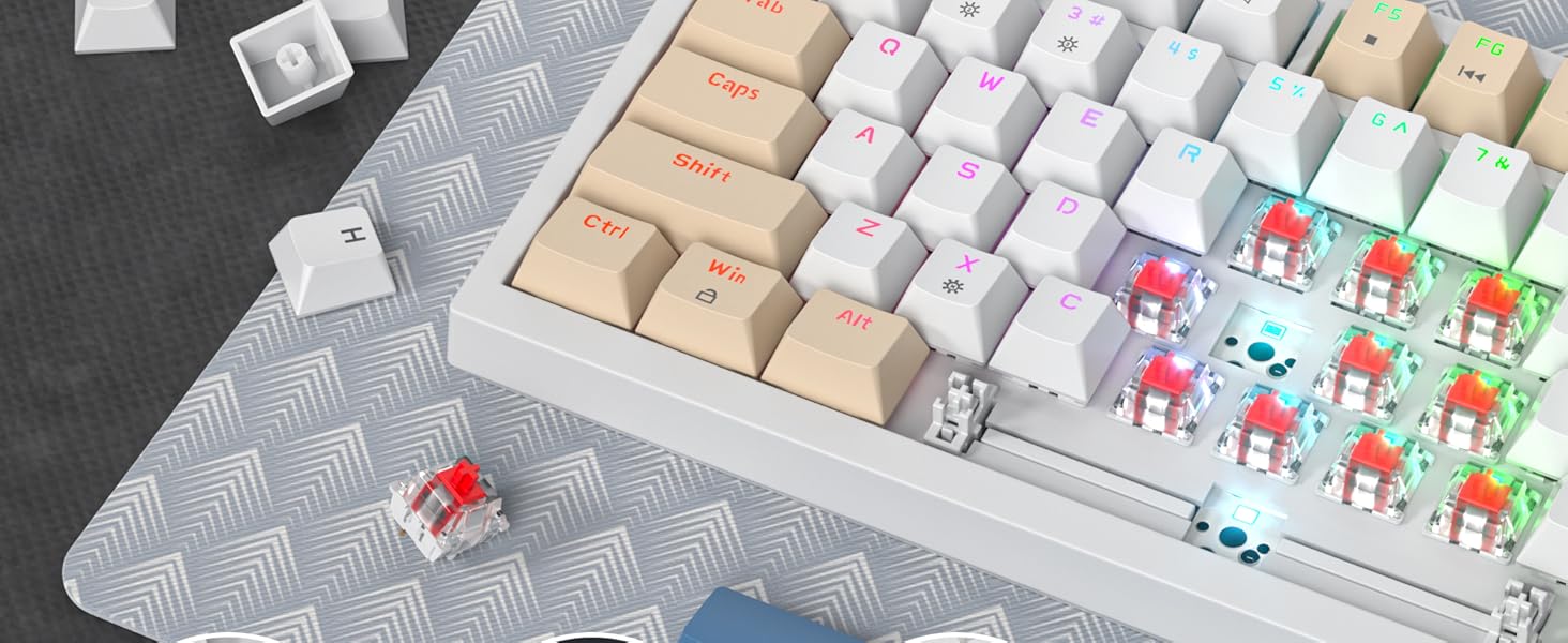 75% gaming keyboard hot swappable