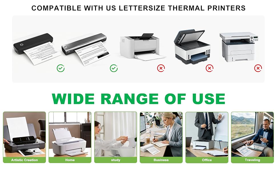8.5 x 11 Inch US Letter A4 Thermal Printer Paper