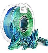 AMOLEN 3D Printer Filament, PLA Filament 1.75mm Dual Color Filament, Silk Blue Green 3D Printing ...