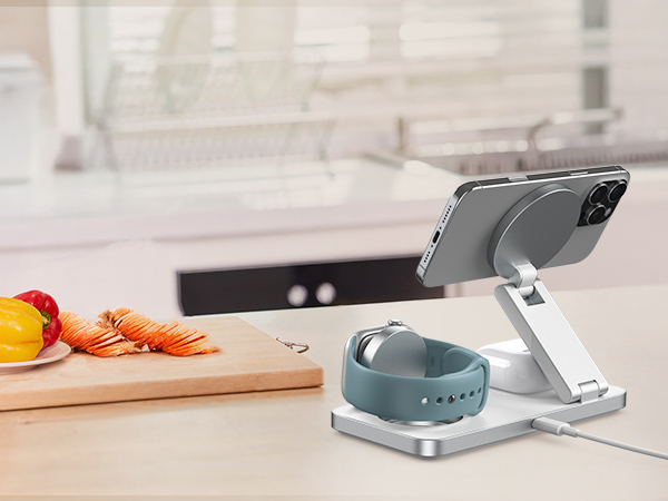 foldable 3 in 1 wireless charging station