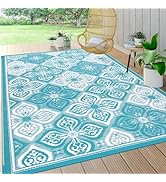 Pauwer Outdoor Rug Waterproof, 6'x9' Reversible Outdoor Plastic Straw Rug, Outdoor Patio Camping ...
