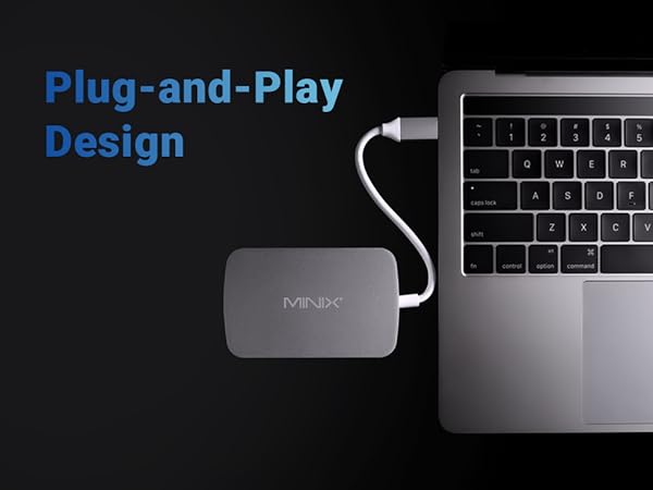 MINIX USB C Adapter, 7 in 1 USB C Hub