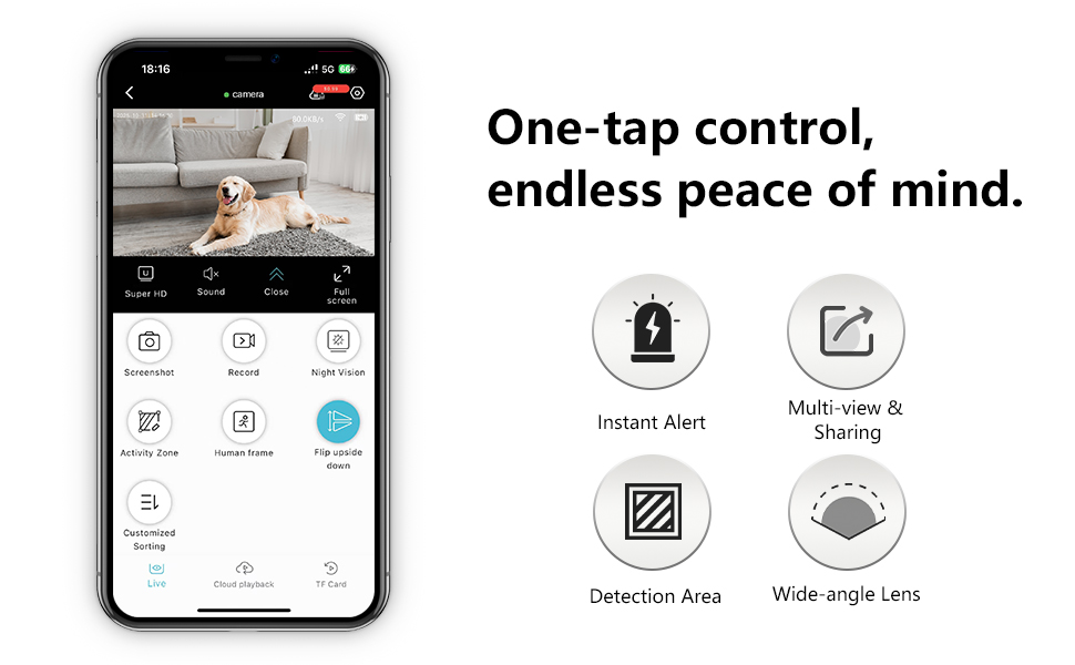 instant alert wide angle lens HD loop recording