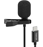 Cubilux USB C Microphone, Type C Lavalier MIC, External Lapel Clip MIC for iPhone 15+/15 Pro Max,...