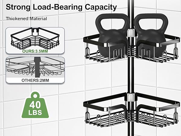 durable shower storage caddy