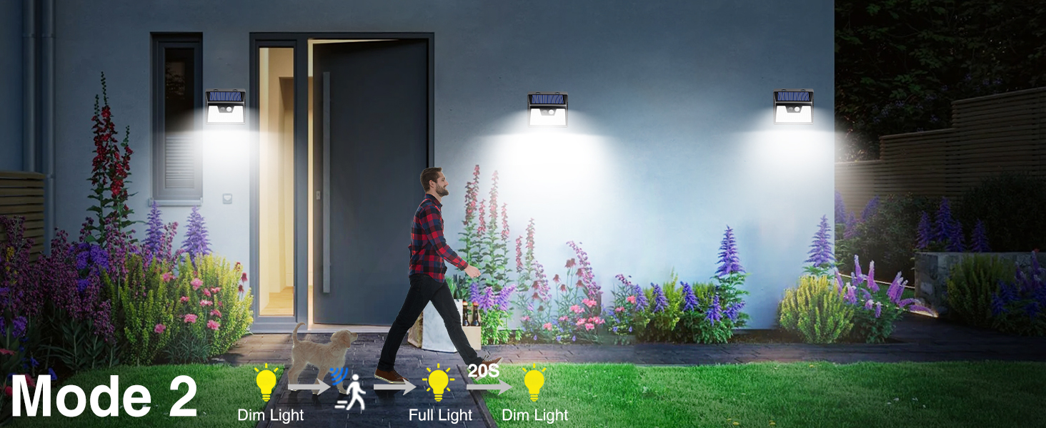 solar motion lights outdoor waterproof