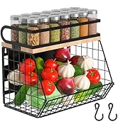 Uninol Magnetic Spice Rack for Refrigerator, Fruit, Potato &amp; Onion Storage Bin,Large Capacity Mag...