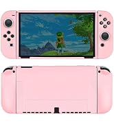 Protective case for Nintendo Switch OLED 2021, Dockable Silicone Switch OLED Case, Ergonomic Grip...