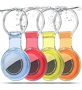 4 Pack Finder Tracker Case Compatible with Apple AirTags, Waterproof and 360° Full-Body Protectiv...