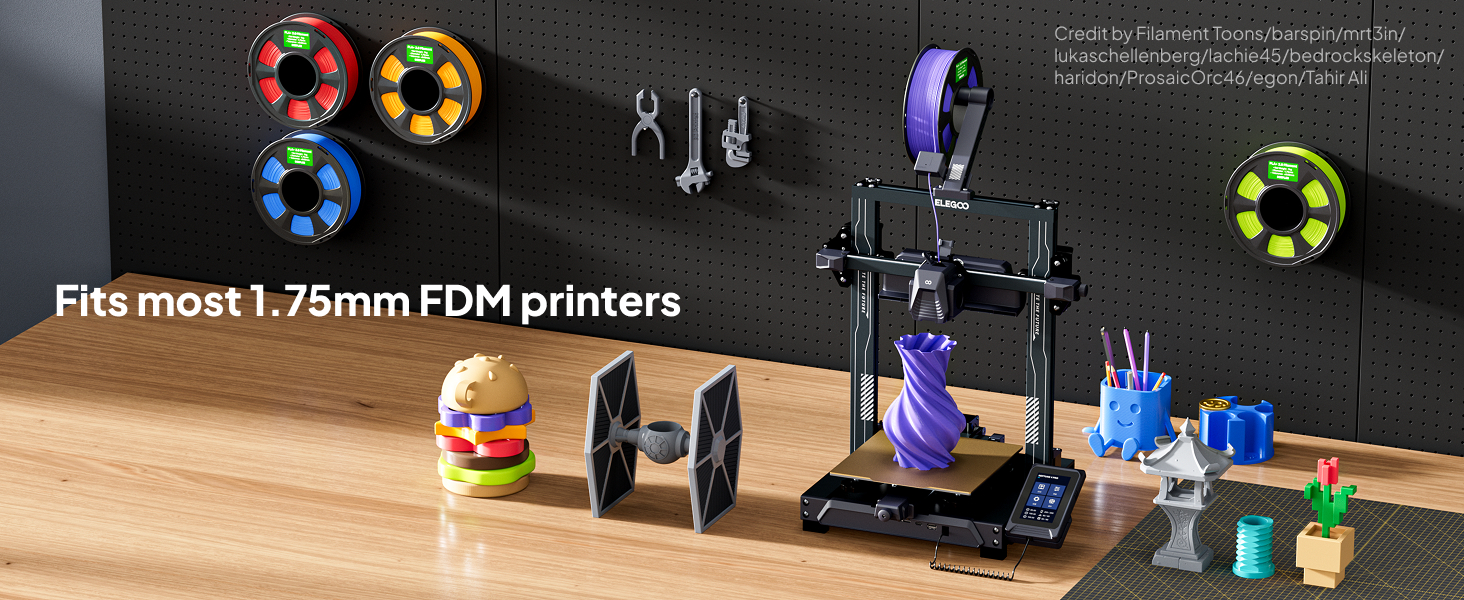 Fits most 1.75mm FDM printers