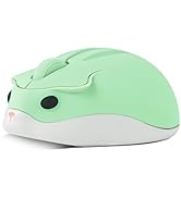 Wireless Mouse Cute Hamster Mice, Green Silent Portable Compact Lightweight 1200DPI USB Mice, Cor...