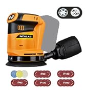 Nichilas Random Orbital Sander Cordless Brushless Motor 6 Speeds Max 13500RPM, 5” Electric Sander...