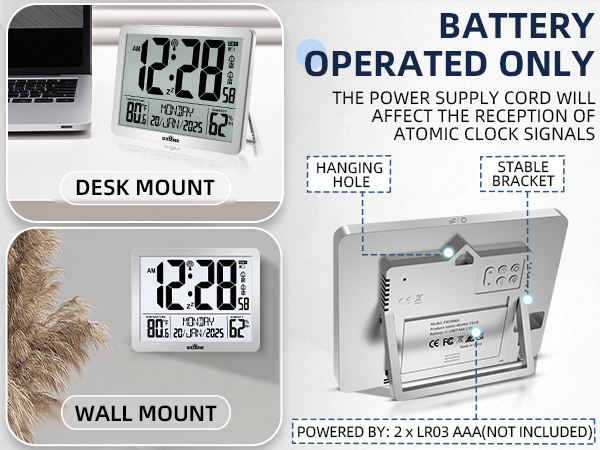 atomic clock with backlight