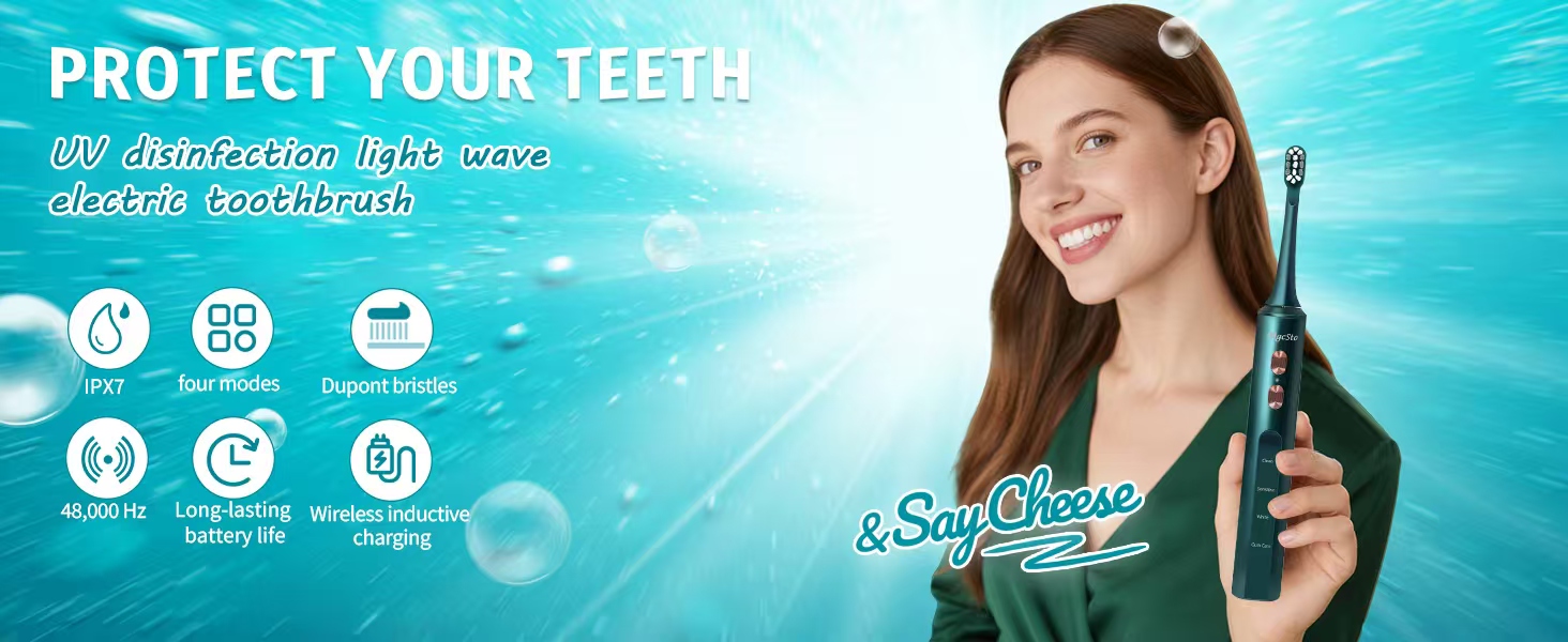 Electric Toothbrush w UV Sanitizer Cup -