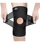 NEENCA Professional Knee Brace with Side Stabilizers, Compression Knee Support with Mesh Weave Te...