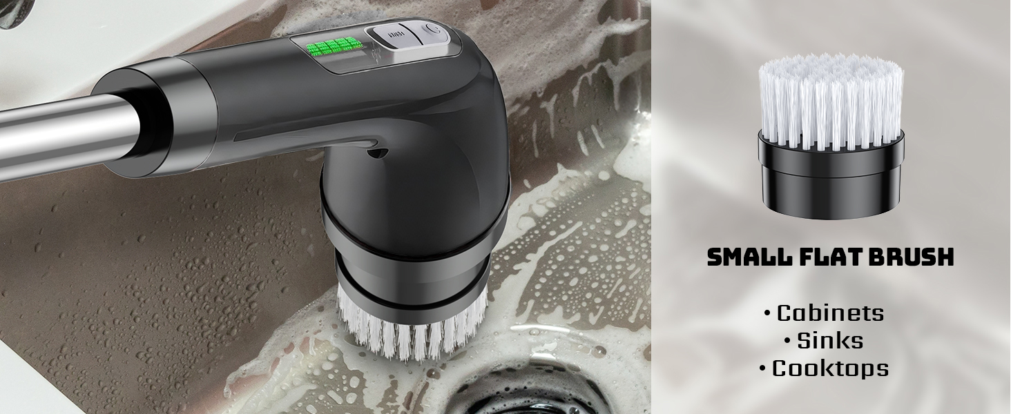 Small flat brush for cabinets, sinks, cooktops