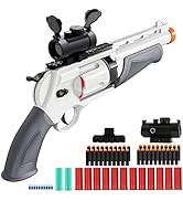 DaoDaoZhu Toy Revolver Gun with Dart Bullet Holder and Scope, Soft Bullet Toy Gun Shotgun, Realis...