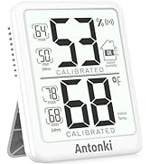 Antonki Room Thermometer Indoor Hygrometer, Digital Humidity Gauge, Temperature and Humidity Mete...