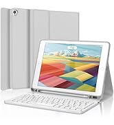 BORIYUAN iPad 9th Generation Case with Keyboard, Detachable Bluetooth Keyboard, Slim Folio Cover ...