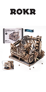 ROKR 3D Wooden Puzzles for Adults Illuminated Globe with Stand 180pcs 3D Puzzles Built-in LED Model ...