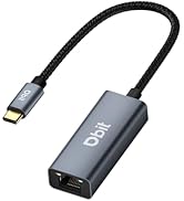 DBIT USB C to 10/100/1000Mbps Ethernet Adapter, Gigabit RJ45 to Type-C (Thunderbolt 4/3) Ethernet...