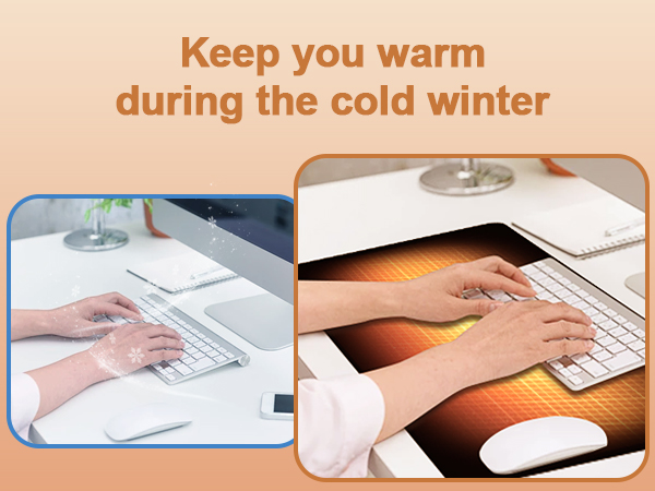 heated mouse pad mat