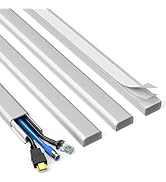 Delamu Grey Cord Hider, 62.8in Cable Hider, Grey Cord Covers for Wires on Wall, Wire Covers for 2...