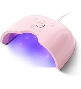 MelodySusie Mini LED UV Nail Lamp with Lightweight Design, P-ART06F Nail Dryer with Simple Button...