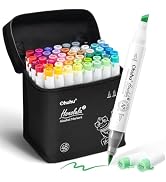 Ohuhu Alcohol Markers Brush and Chisel Tip: 48-Color Double Tipped Art Marker Set for Artist Adul...