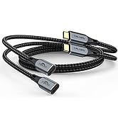 USB C Extension Cable 3.3ft 2-Pack, USB C Extender Cable, USB C to USB C Male to Female 100W Fast...