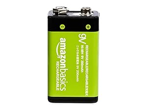 Basics 9V rechargeable battery with long shelf life