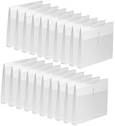 Clear Poly Envelopes with String Closure 20 Pack, EGOSKY Transparent Envelope Folders with Top Op...