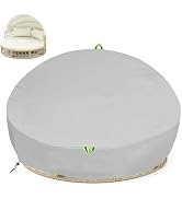 Outdoor Daybed Cover Waterproof, 600D Round Patio Sofa Cover, Heavy Duty Outdoor Canopy Daybed So...