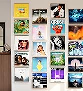 Laurensory 20 Pack Vinyl Record Shelf Wall Mount, 12-Inch Clear Acrylic Album Storage Holder, Flo...