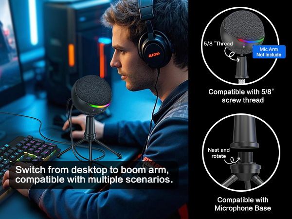 ZealSound USB Microphone for Gaming