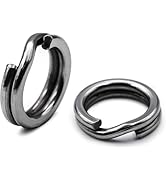 Natufish Fishing Split Rings - 50/100Pcs Stainless Steel Lure Ring for Link Fishing Hooks Heavy D...