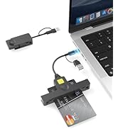 CAC Reader Military USB C CAC Card Reader DOD Military USB Common Access CAC Fold Smart Card Read...