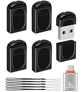 EASTBULL 4GB Small Flash Drives 5 Pack USB2.0 Mini USB Drive with a USB-C Adapter, FAT32 Mini Thu...