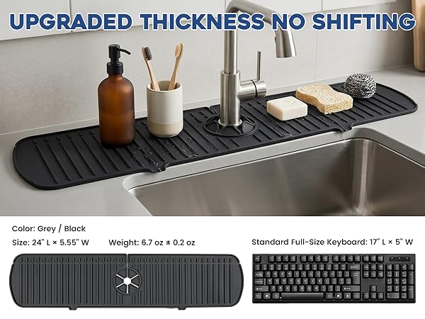 Silicone Faucet Mat Drip Catcher Drying Tray Mat Dish Kitchen Accessories Sink Splash Guard