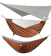 CROSSHIP Camping Hammock with Mosquito Net, Underquilt &amp; Rain Fly Tarp – 2 Person Portable Hammoc...